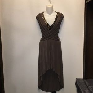 Mocha high low dress